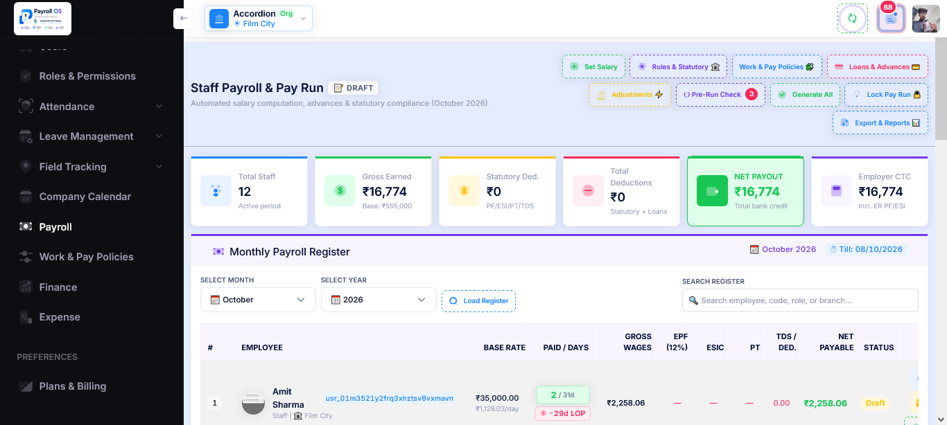Payroll Assign